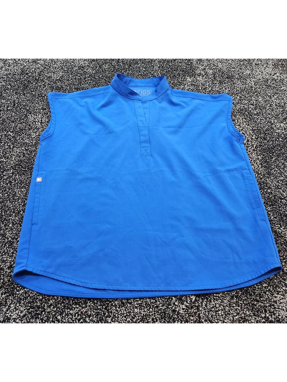 New FIGS Rafaela Women Scrub Top Electric Blue Size S Medical Uniform WXXSW1003
